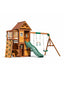 Mount Peak -Kazbek Swing Set & 2 level Play House with wooden roof