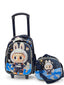 2-in-1 Labubu Space Theme Kids Trolley Bag Set – Trolley Backpack with Insulated Lunch Bag