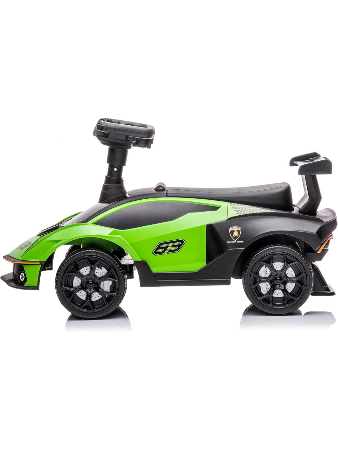 Kids Lamborghini Essenza Push Car – Green Ride-On Toy for Toddlers & Children