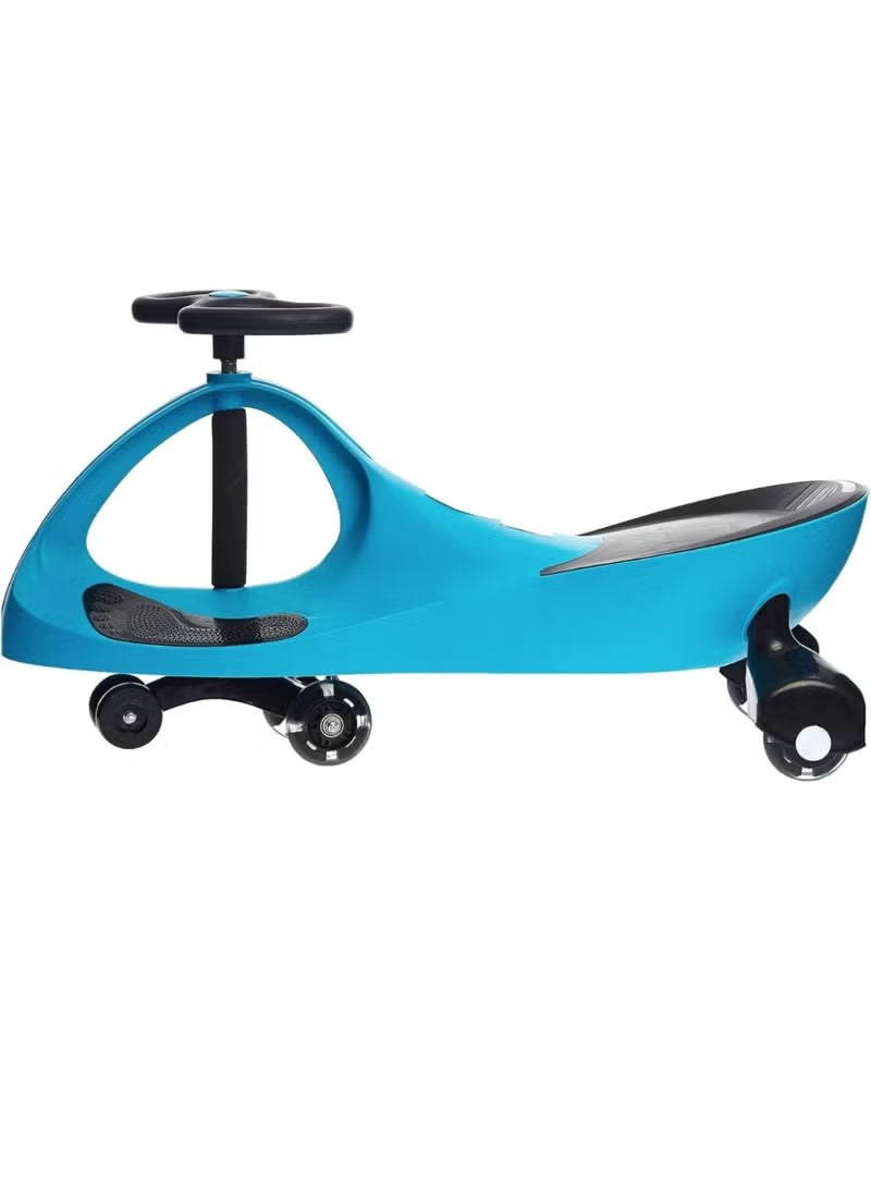 Kids Swing Car Ride-On – Blue Secondary image