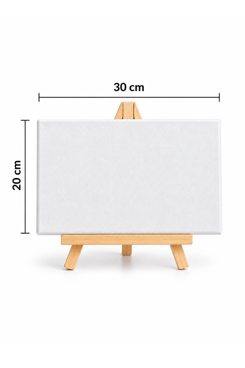 White Canvas 20x30 cm with Wooden Stand [CA2030ST]