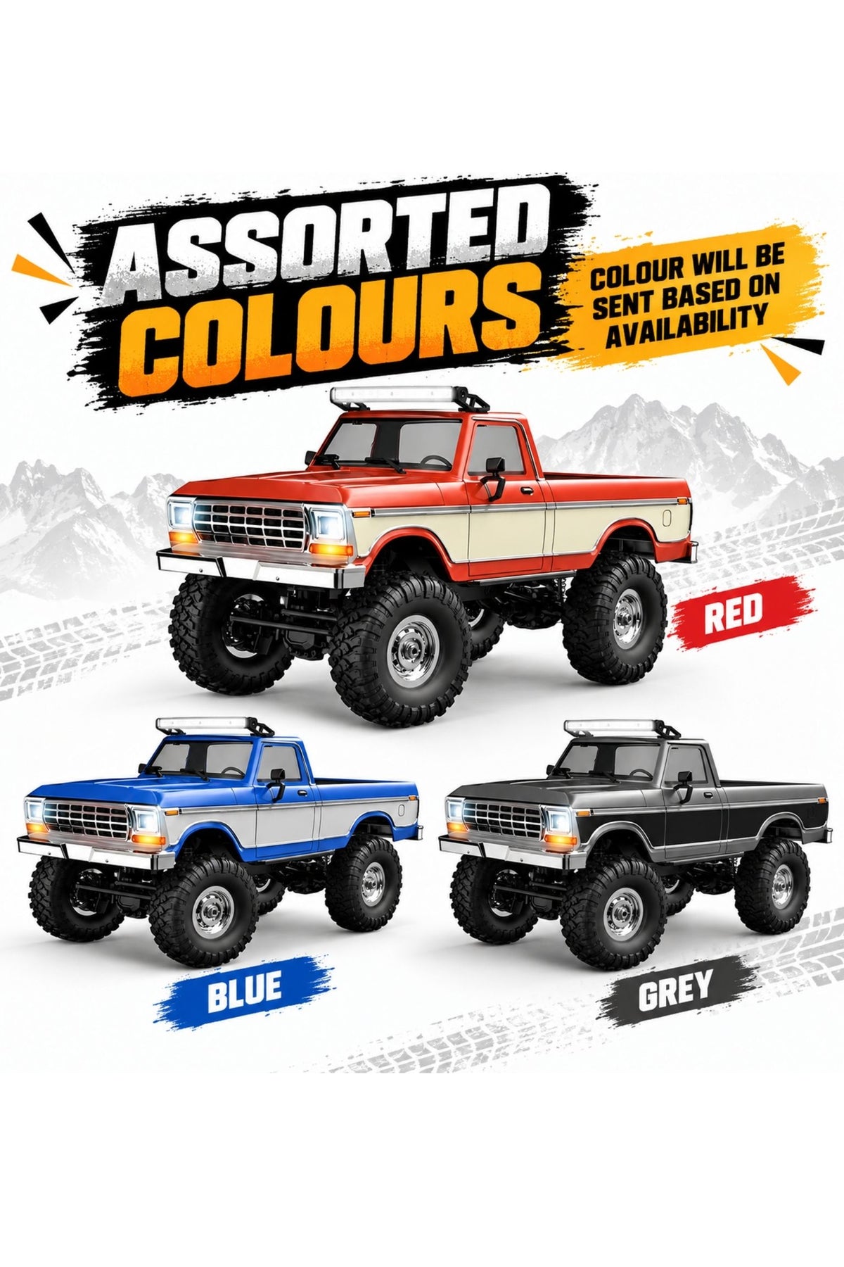 Mini RC Rock Crawler Truck 4WD 1:16 , HB-R1612 | Assorted