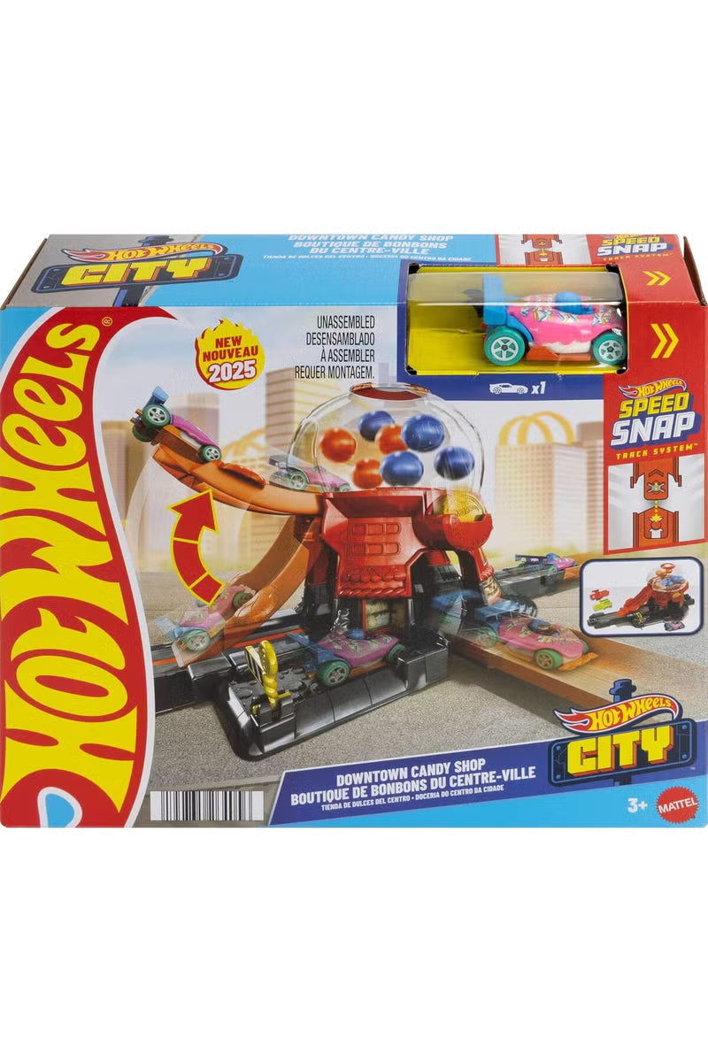 Hot Wheels City Downtown Candy Shop Playset - JBM62