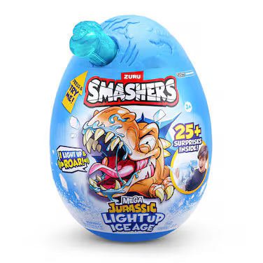 Smashers Dino Ice Age Mega Egg S1 7413 Light Up Dinosaur Surprise Egg with 25+ Surprises Kids Toy الصورة الرئيسية