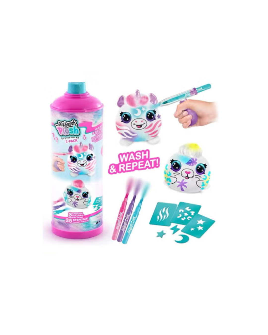 Canal Toys Airbrush Mini Mystery Kit 2-Pack DIY Decor Set