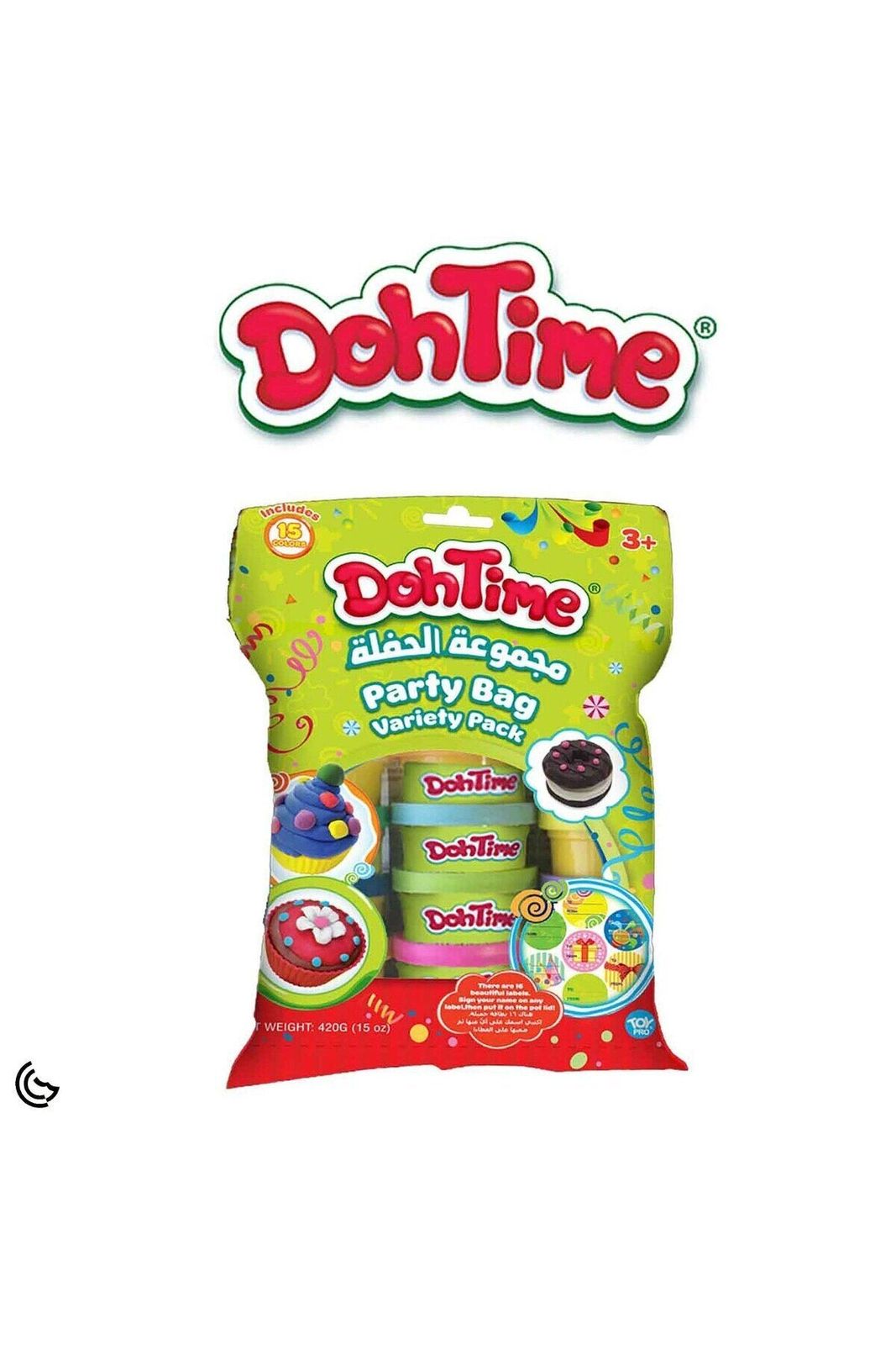 DohTime Value Pack – 1oz & 3oz Dough Cans, Multi-Color Modeling Compound