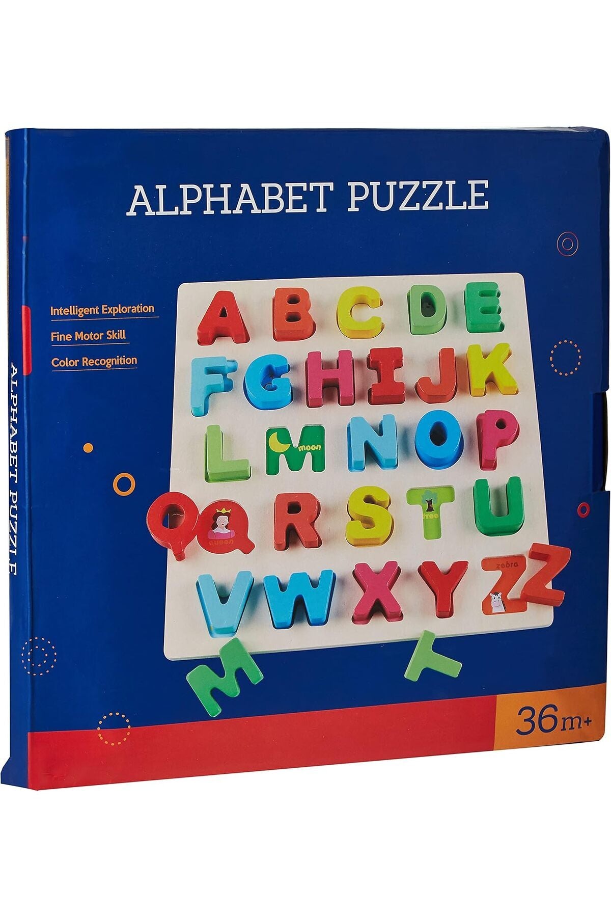 Baby Wooden Learning Letter Educational Puzzle 3D Shapes Wood Jigsaw