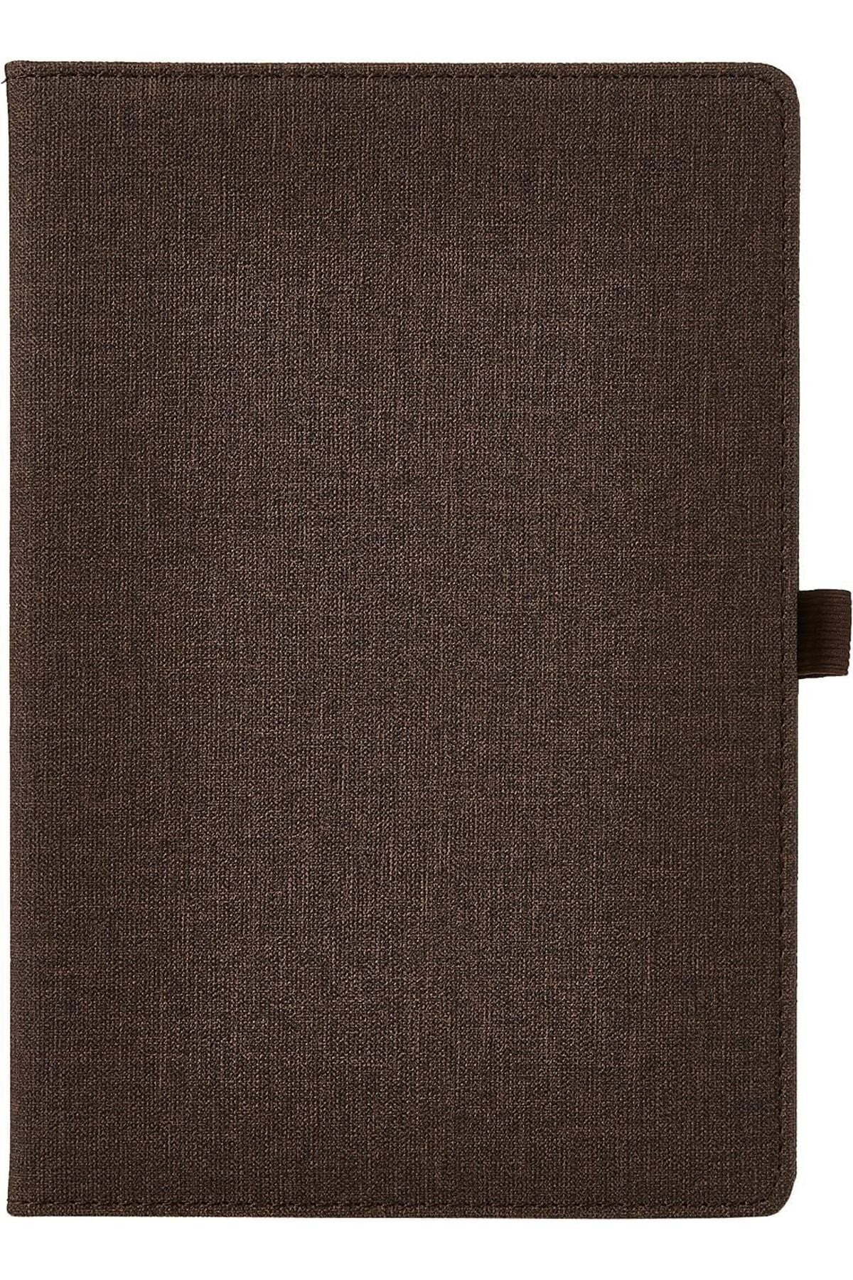 EN118L A5 80gsm 96-Sheet Leather Cover Notebook - Grey