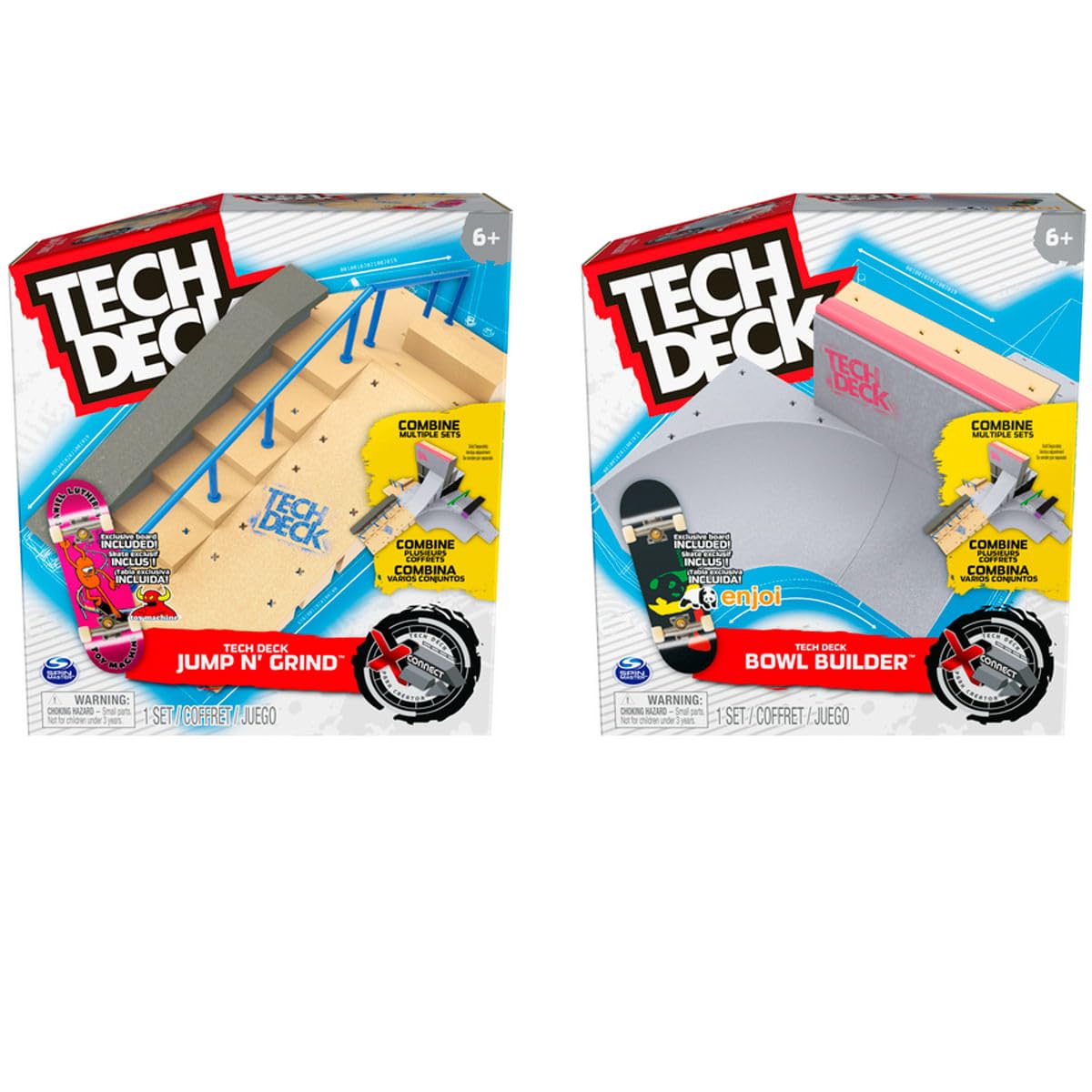 Tech Deck X-Connect Park Creator - Customizable and Buildable Disaster with Unique Fingerboard - Styles May Vary صورة ثانوية