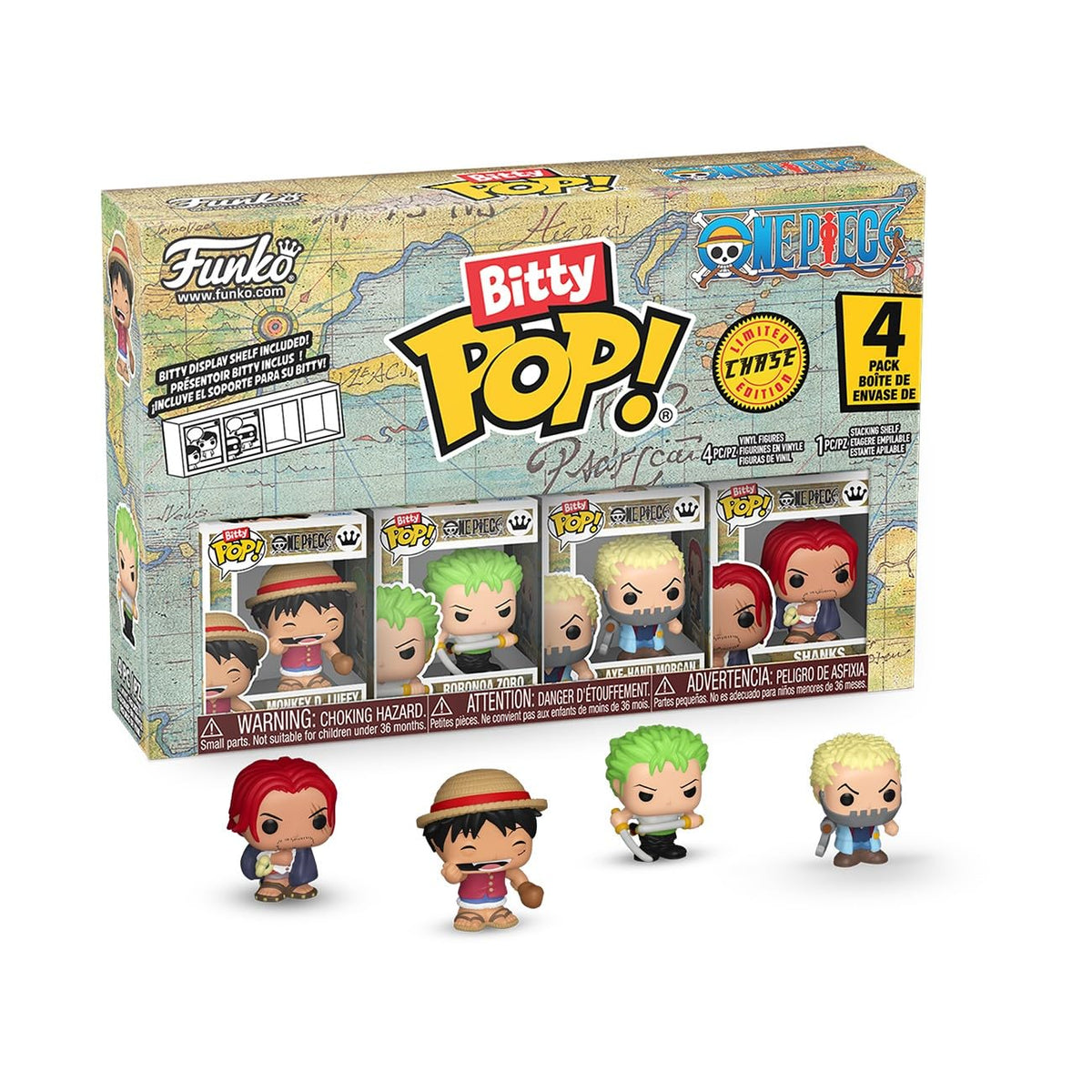 Funko Bitty Pop! Animation One Piece Luffy 4-Pack Mini Vinyl Figures
