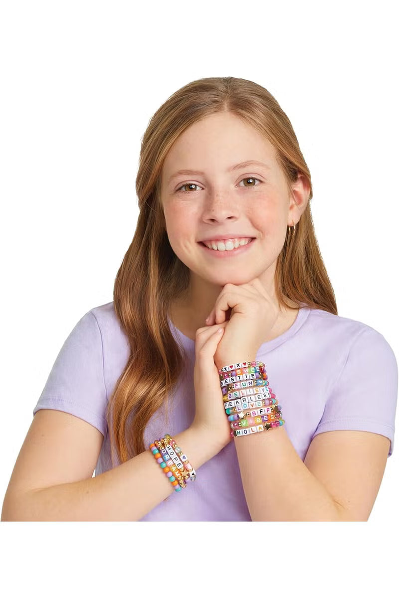 Make It Real Say Yes! Alphabet Bead Bracelet Set – 1008-Piece DIY Jewelry Kit