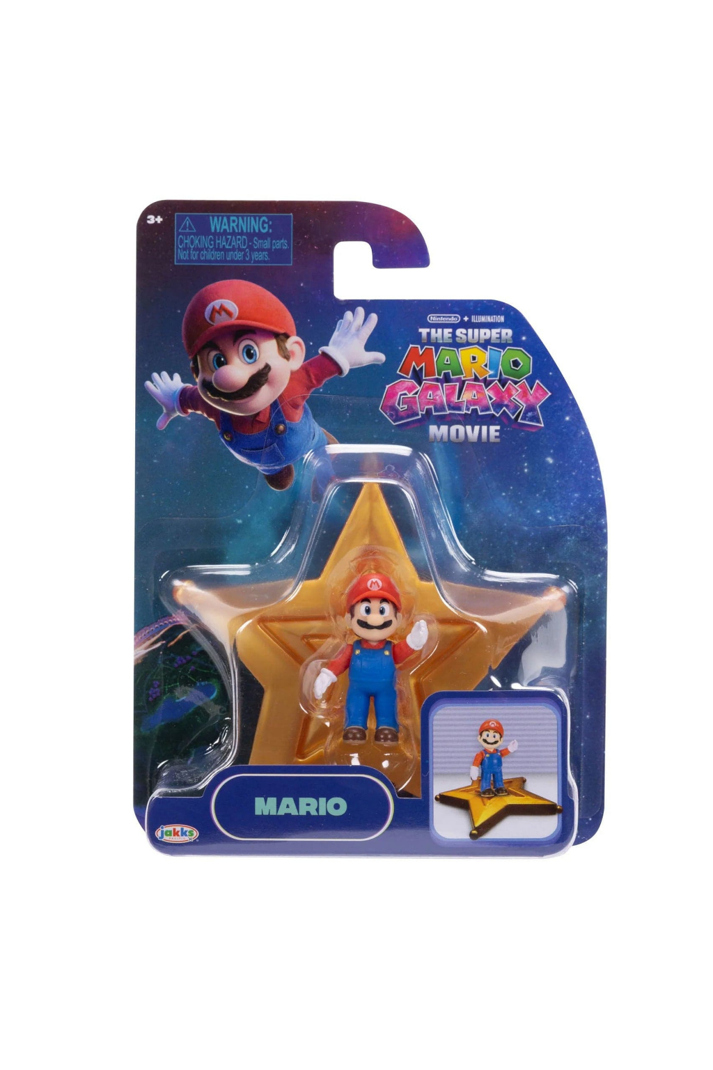 Super Mario Galaxy Movie Mario Mini Figure with Star Accessory, Ages 3+