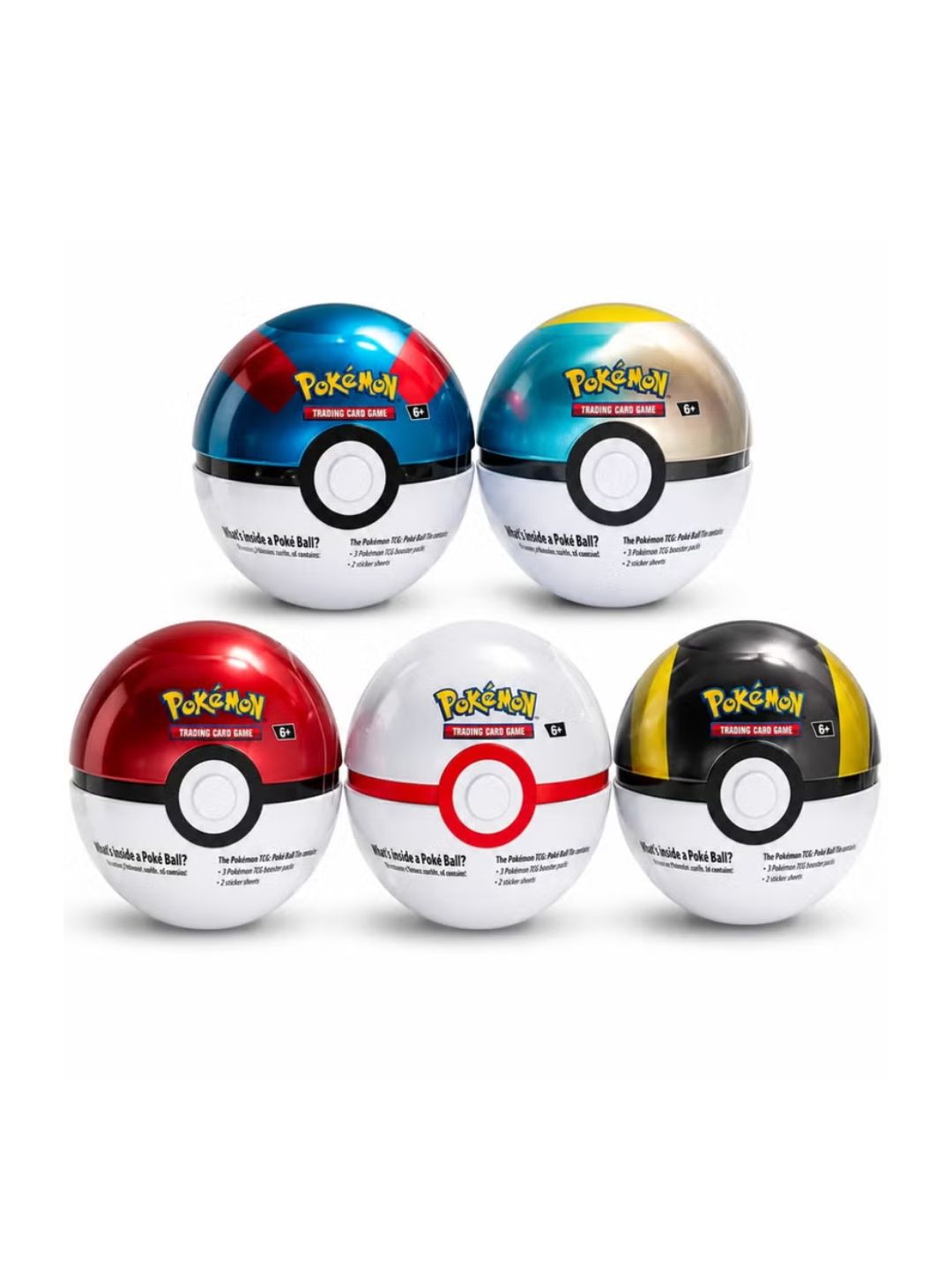 TCG Poke Ball Tin Premier 01 Assorted Ball | 3 Booster Packs | Each XY Series Pack Contains 10 Cards | Genuine Cards, Multicolor | Main image