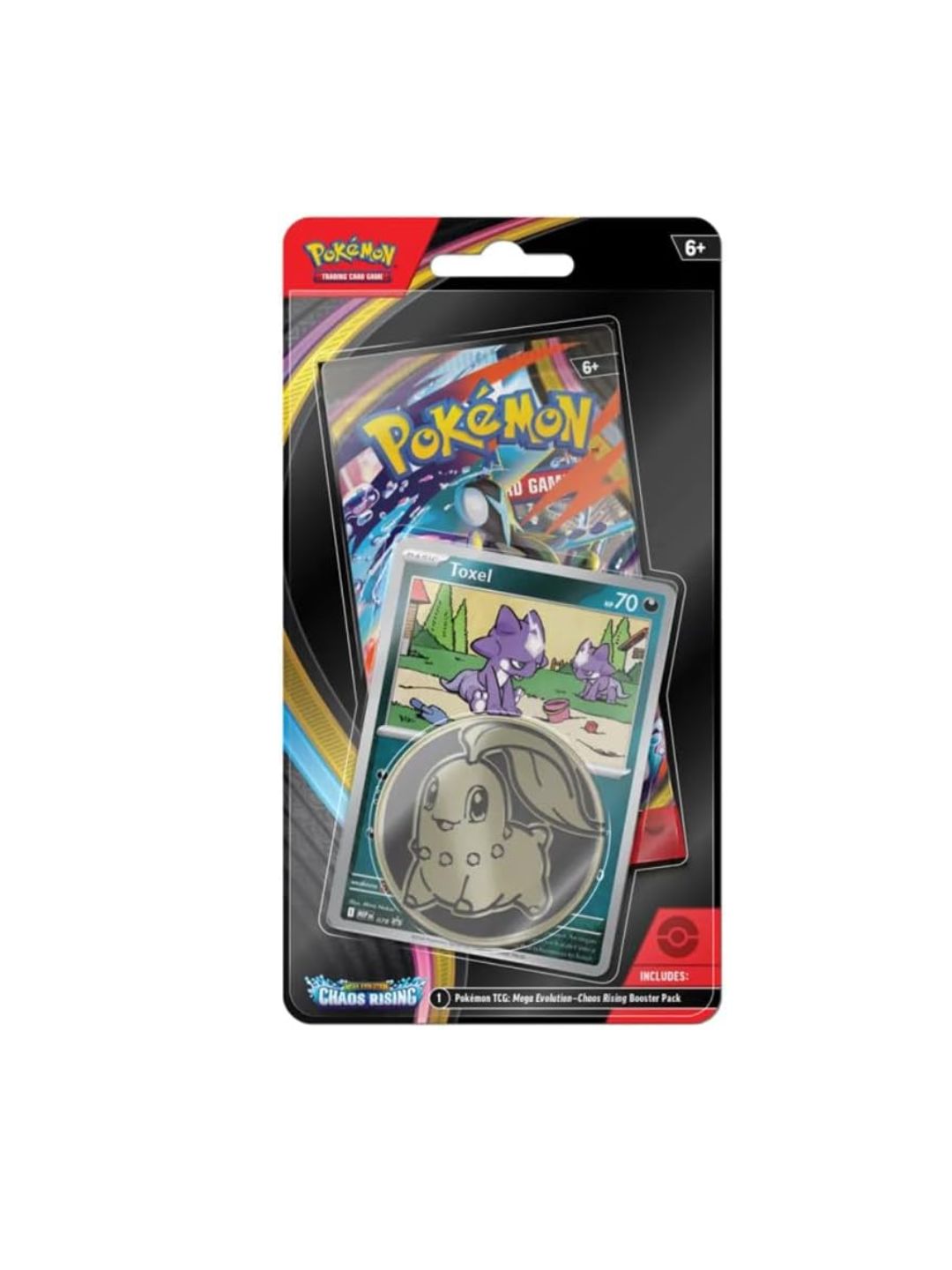 Pokémon Mega Evolution: Chaos Rising Checklane Blister Pack (1 Booster Pack, Toxel Promo Card & Coin) Main image
