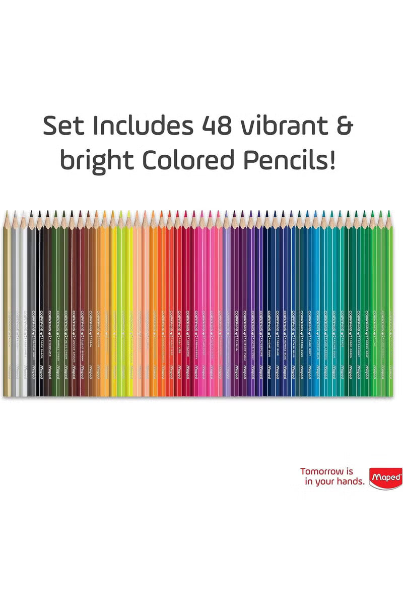 Maped 832048 Color’Peps Triangular Colouring Pencils, Pack of 48