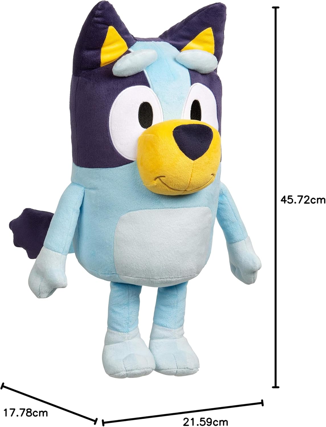 Bluey Best Mate 18-Inch Jumbo Plush, Huggable Stuffed Animal Dog Toy