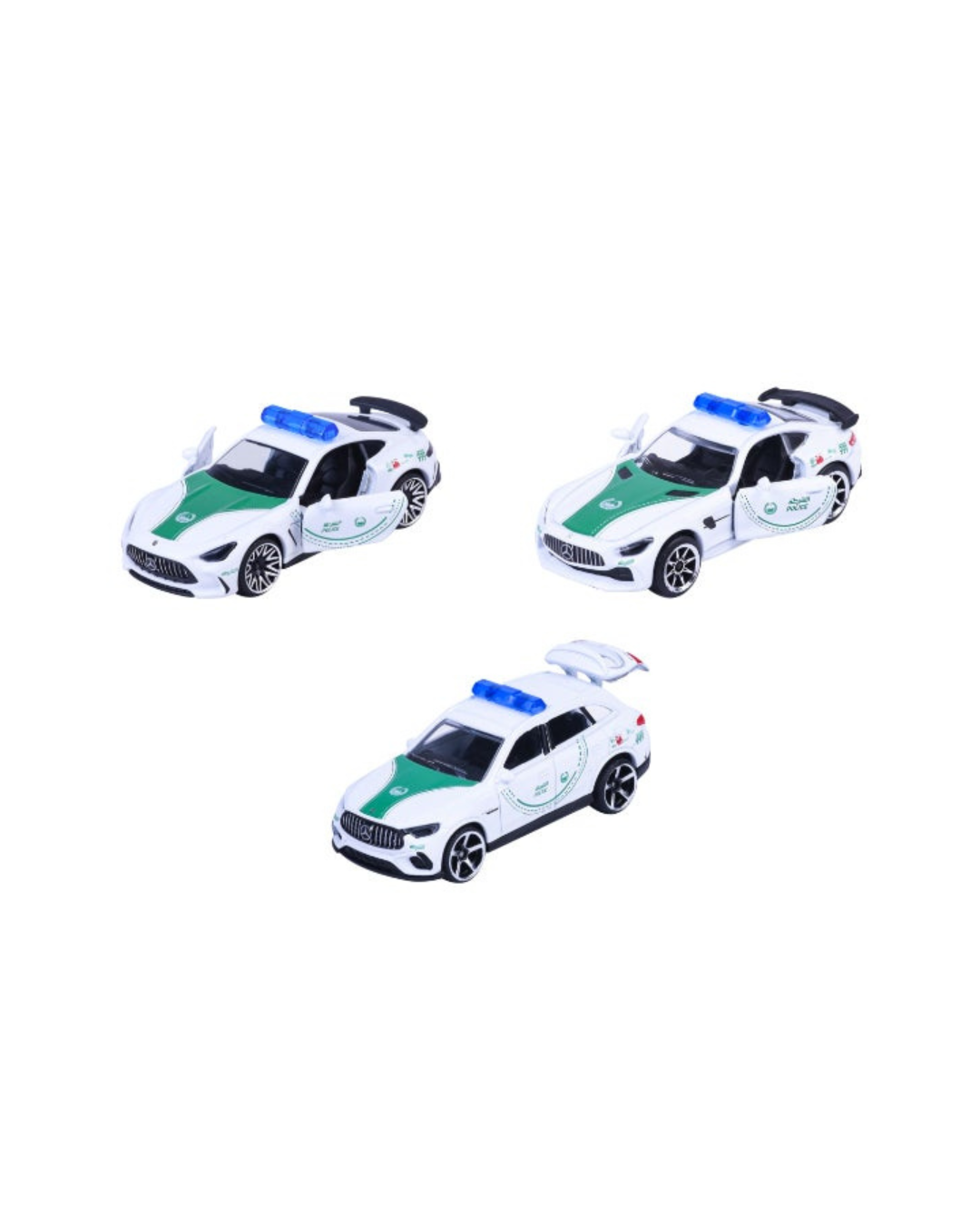 Majorette Dubai Police Mercedes-AMG 3-Pack Diecast Car Set