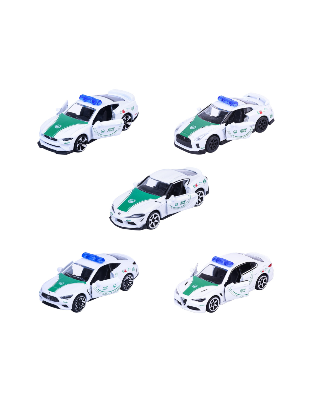 Majorette Dubai Police 5-Piece Diecast Vehicle Set