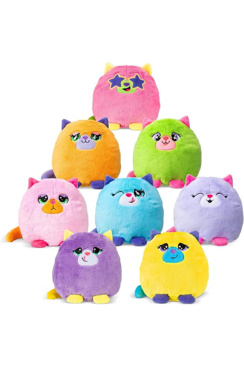 Misfittens Merkitties Fishbowl Plush – Collectible Squishy Cat Toy Asst.