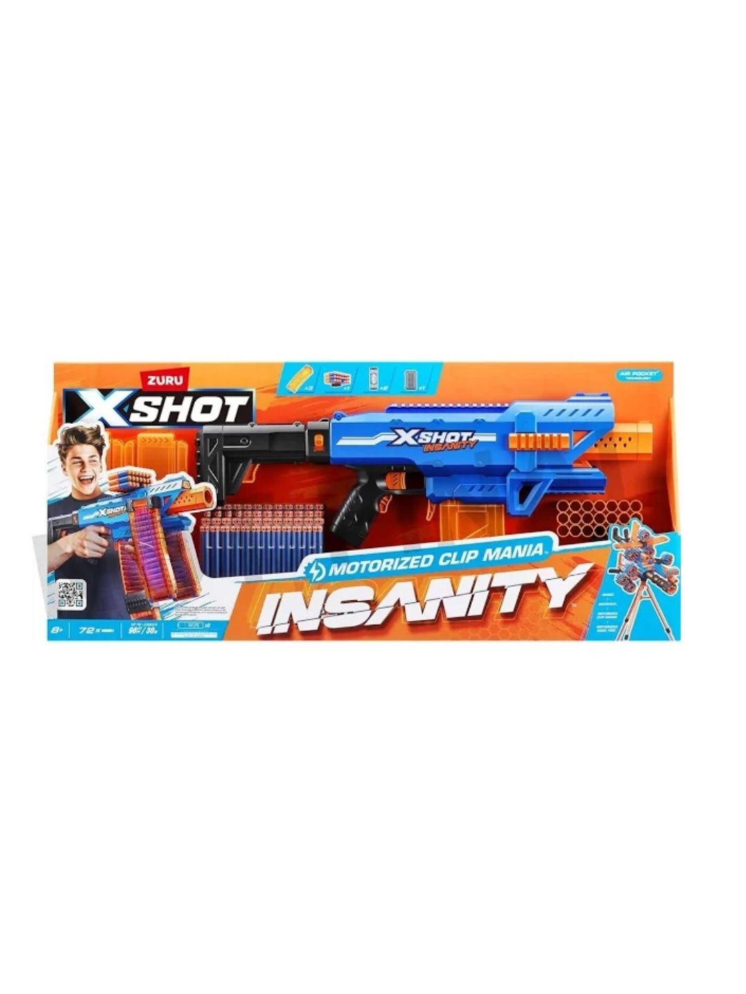 X‑Shot Insanity Motorised Clip Blaster (Model XS‑36786)