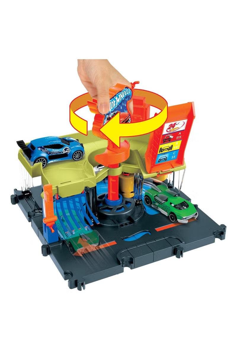 Hot Wheels City Downtown Car Wash Speed Playset HDR27