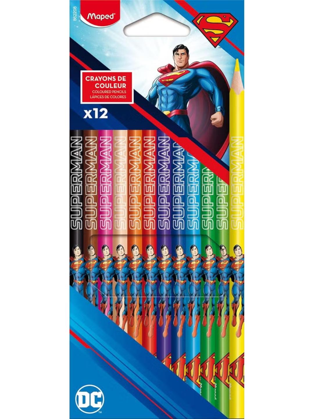 Maped Superman Colour Pencils - 12 colors