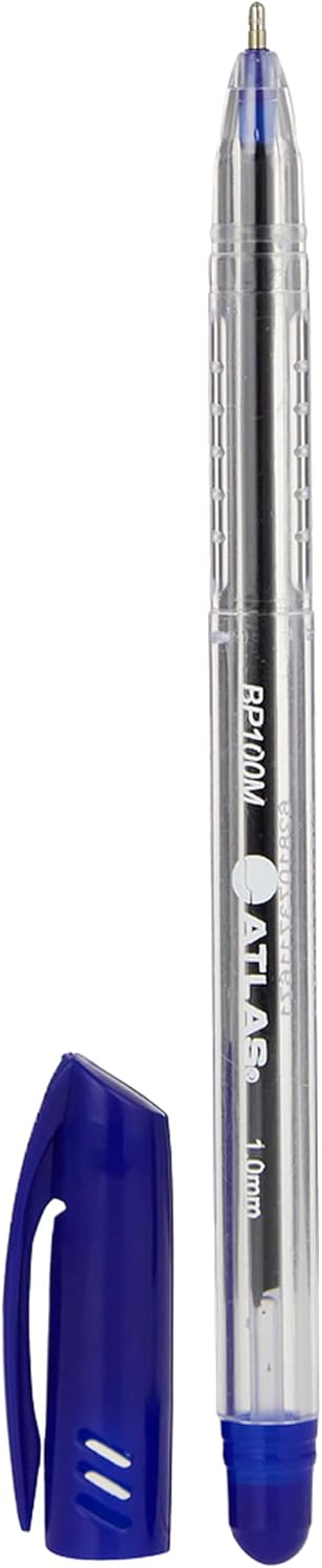 Atlas Ball Pen 0.7mm Fine Jar 30pcs Blue