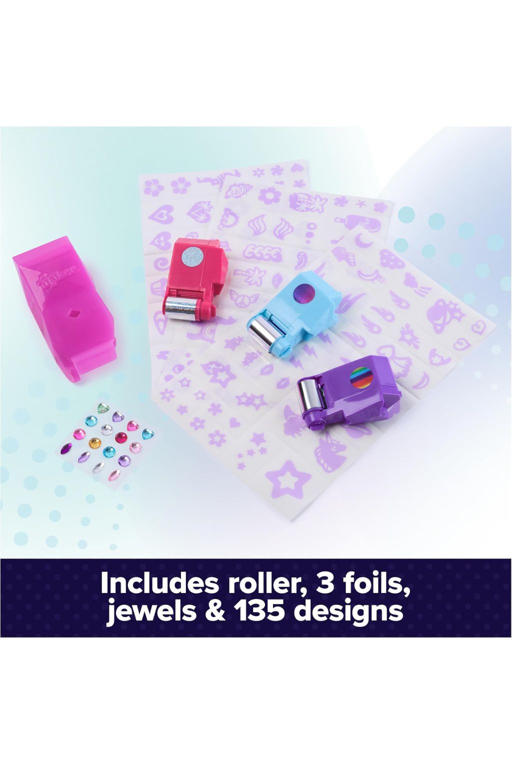 Cool Maker Shimmer Me Body Art Kit with Metallic Foil Tattoos, 135 Designs, Ages 7+ [6071786]