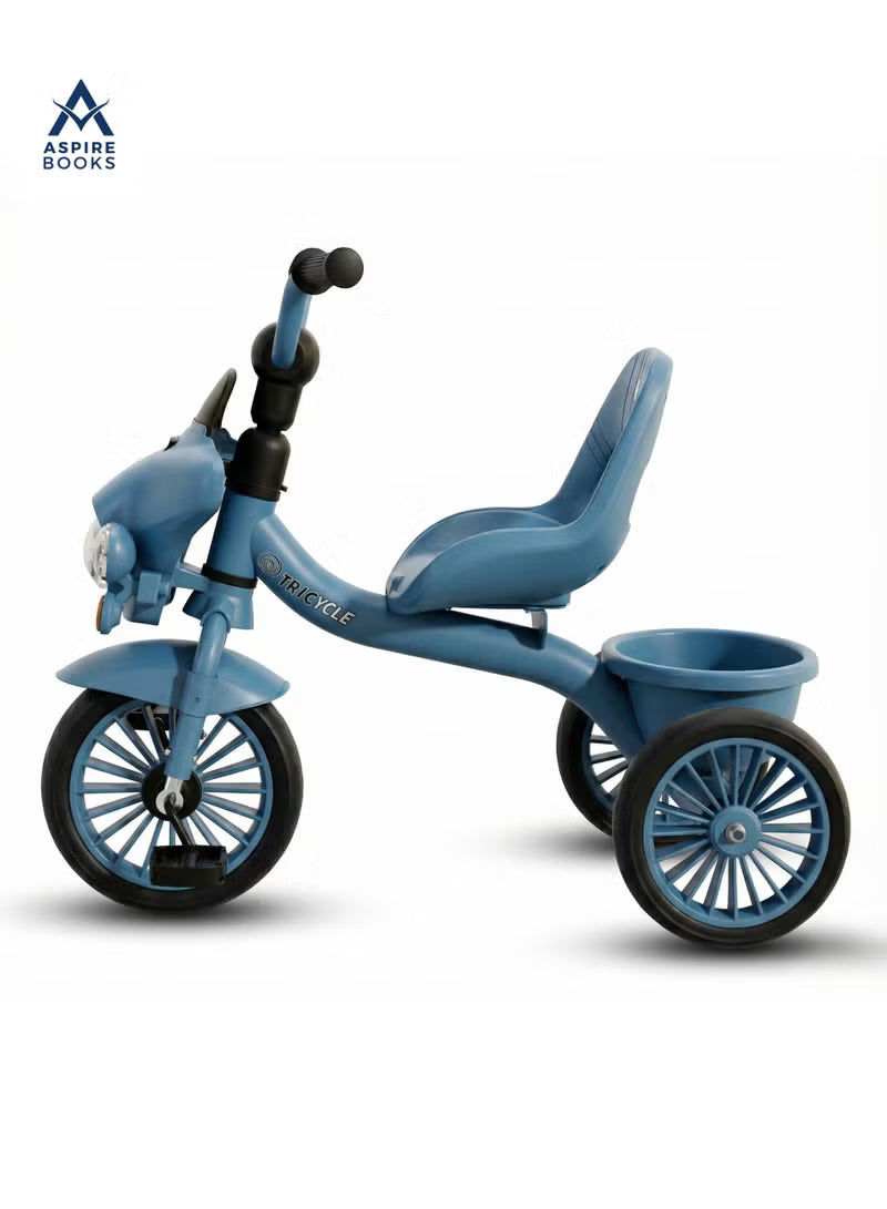 Motorbike Tricycle with Basket - Blue
