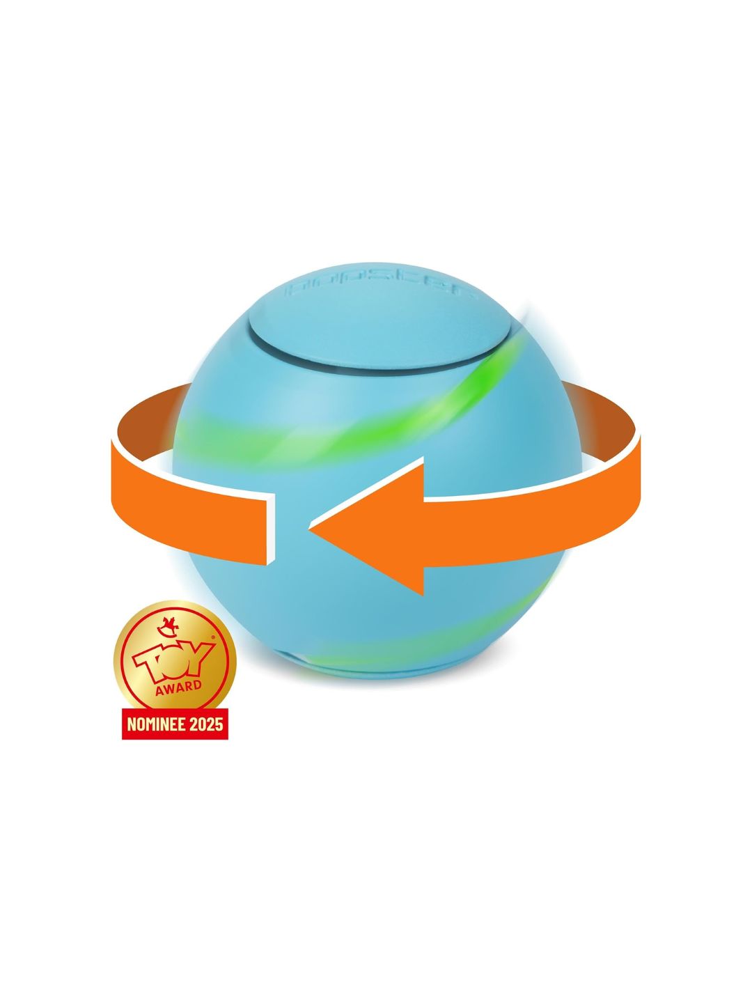 Bopster Spin Ball Spinner Neon colour with Glow in the Dark Groove | Blue