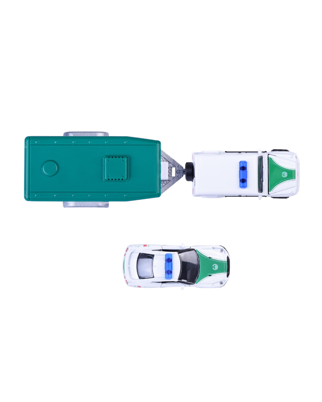Majorette Dubai Police Racing Deluxe Trailer Diecast Set