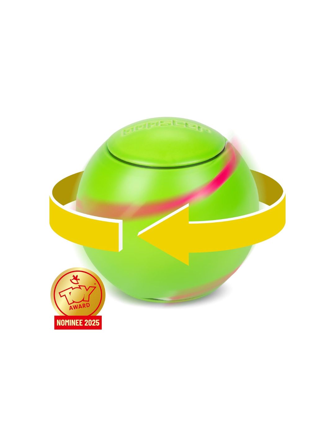 Bopster Spin Ball Spinner Neon colour with Glow in the Dark Groove | Green