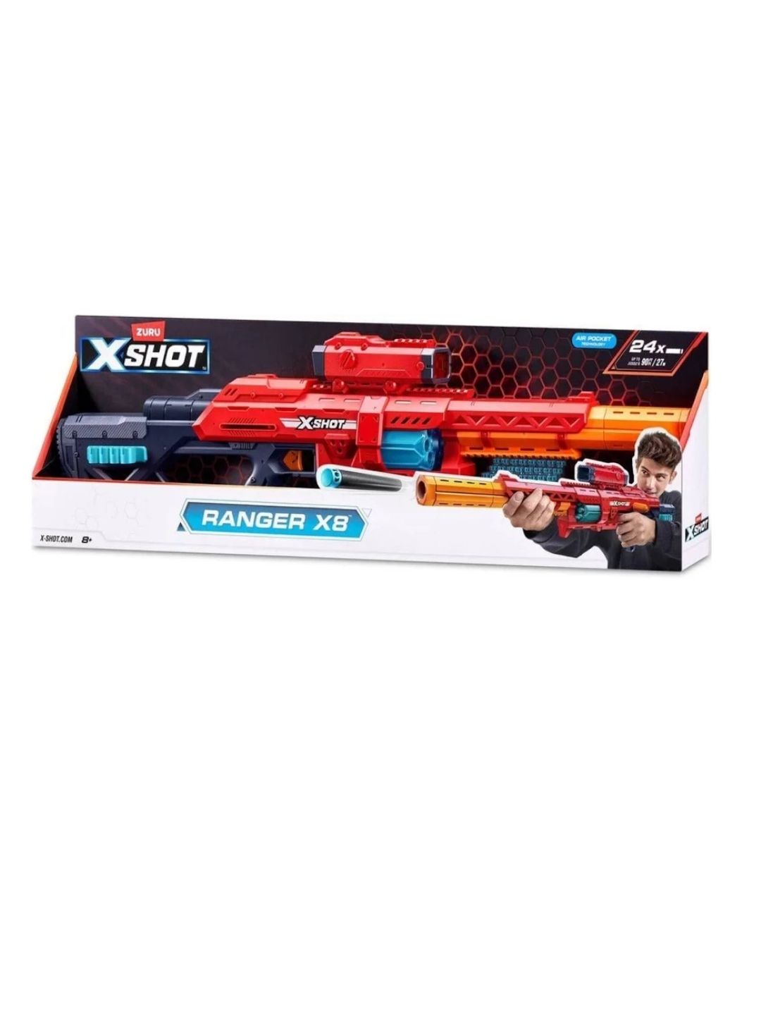 ZURU X‑SHOT Excel Ranger X8 - 24 Darts (Blue)