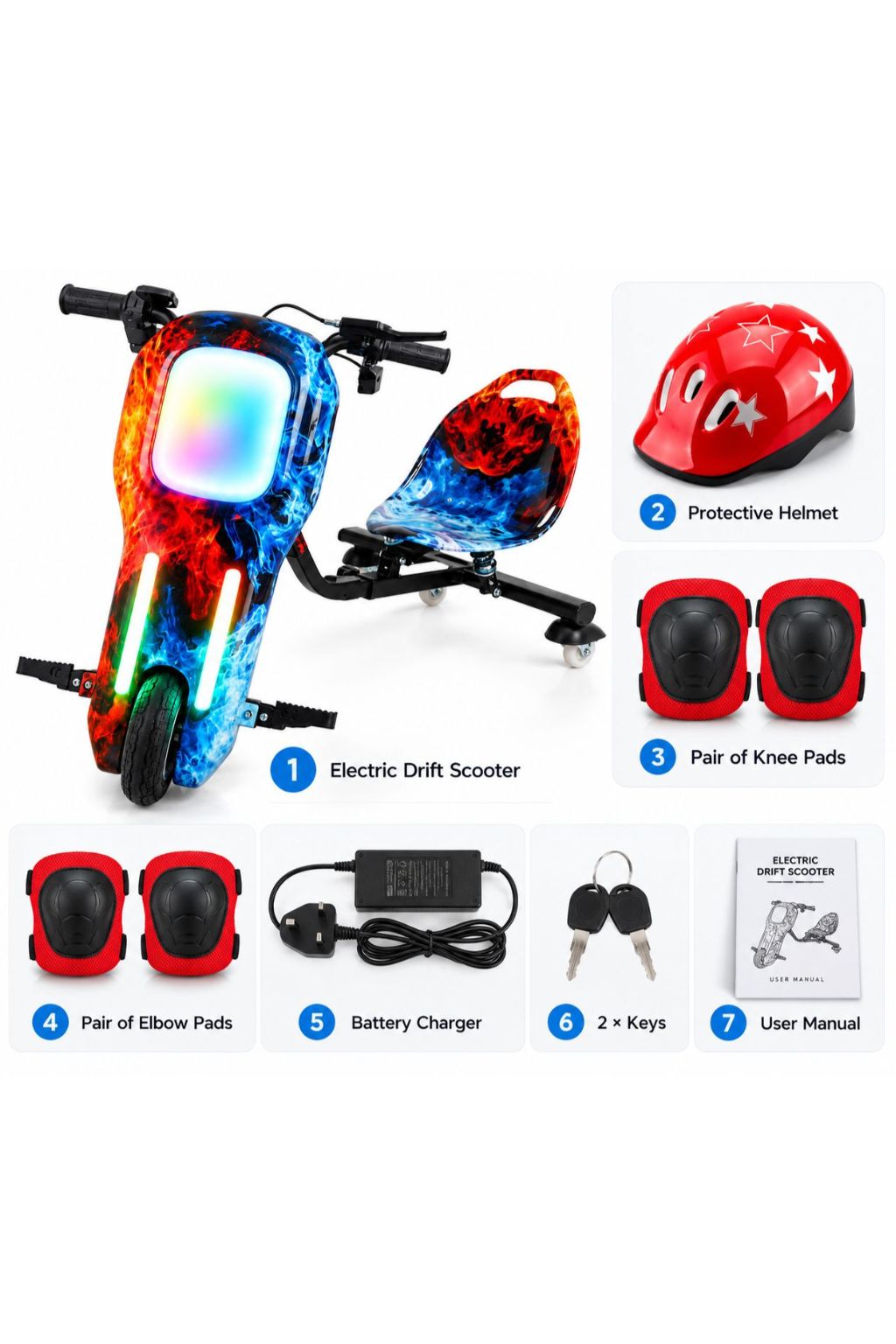 Drift Scooter 36V Large - Blue