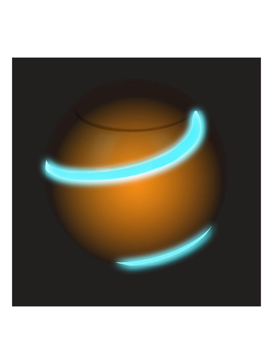 Bopster Spin Ball Spinner Neon colour with Glow in the Dark Groove | Orange
