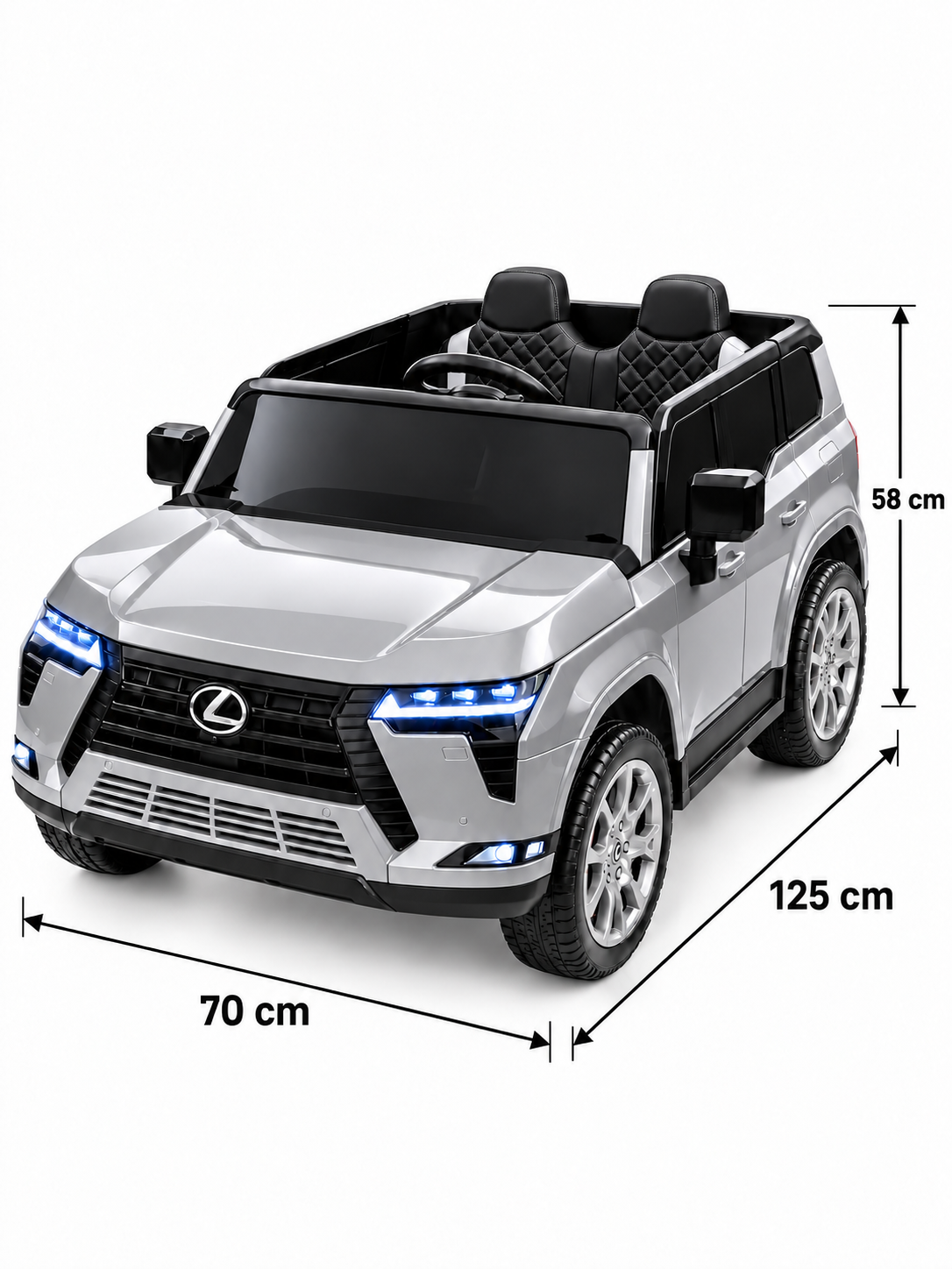 Lexus GX550 Electric Ride On Car - Silver Grey