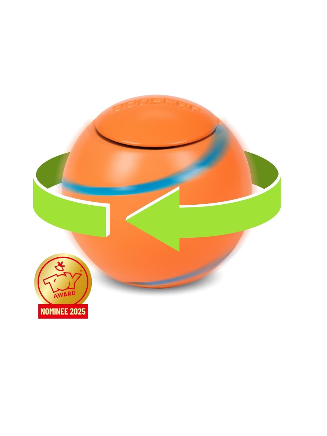 Bopster Spin Ball Spinner Neon colour with Glow in the Dark Groove | Orange