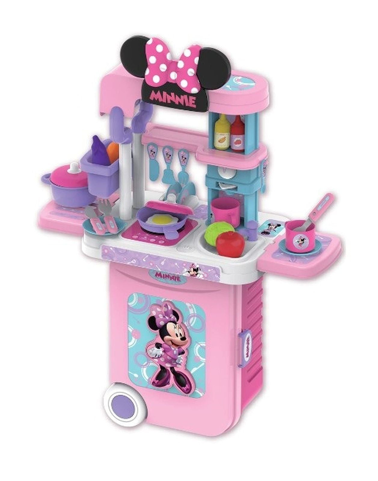 Disney 3-In-1 Kitchen Set Trolley Case, Pink