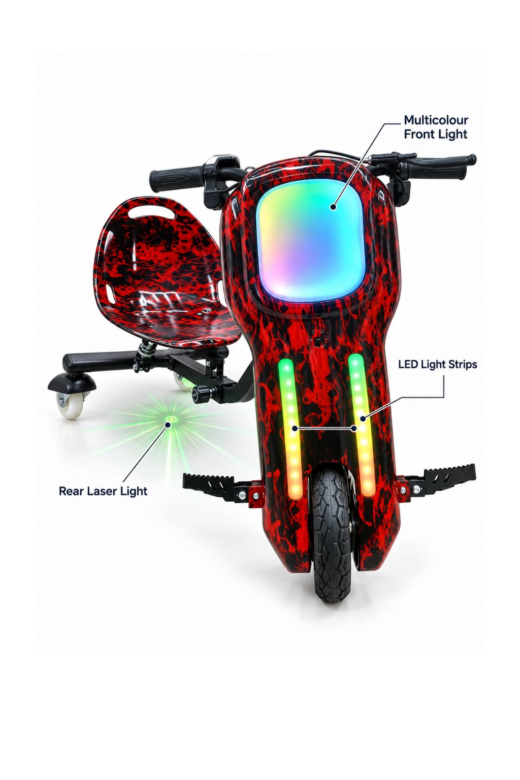 Drift Scooter 36V Large - Red & Black
