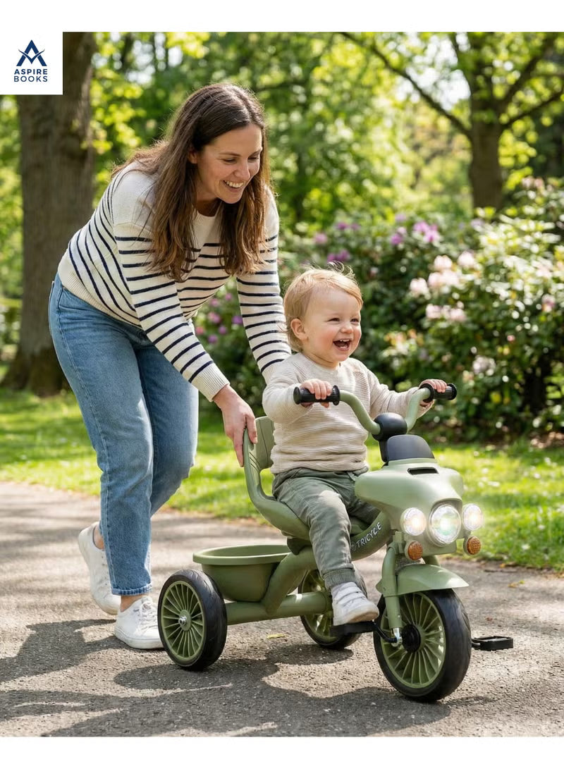 Motorbike Tricycle with Basket - Green