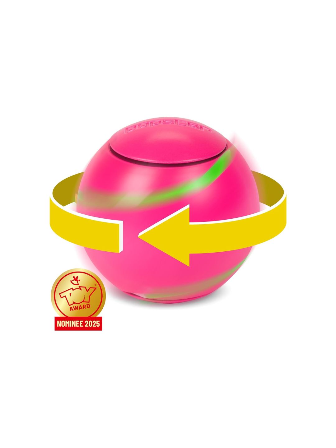 Bopster Spin Ball Spinner Neon colour with Glow in the Dark Groove | Pink