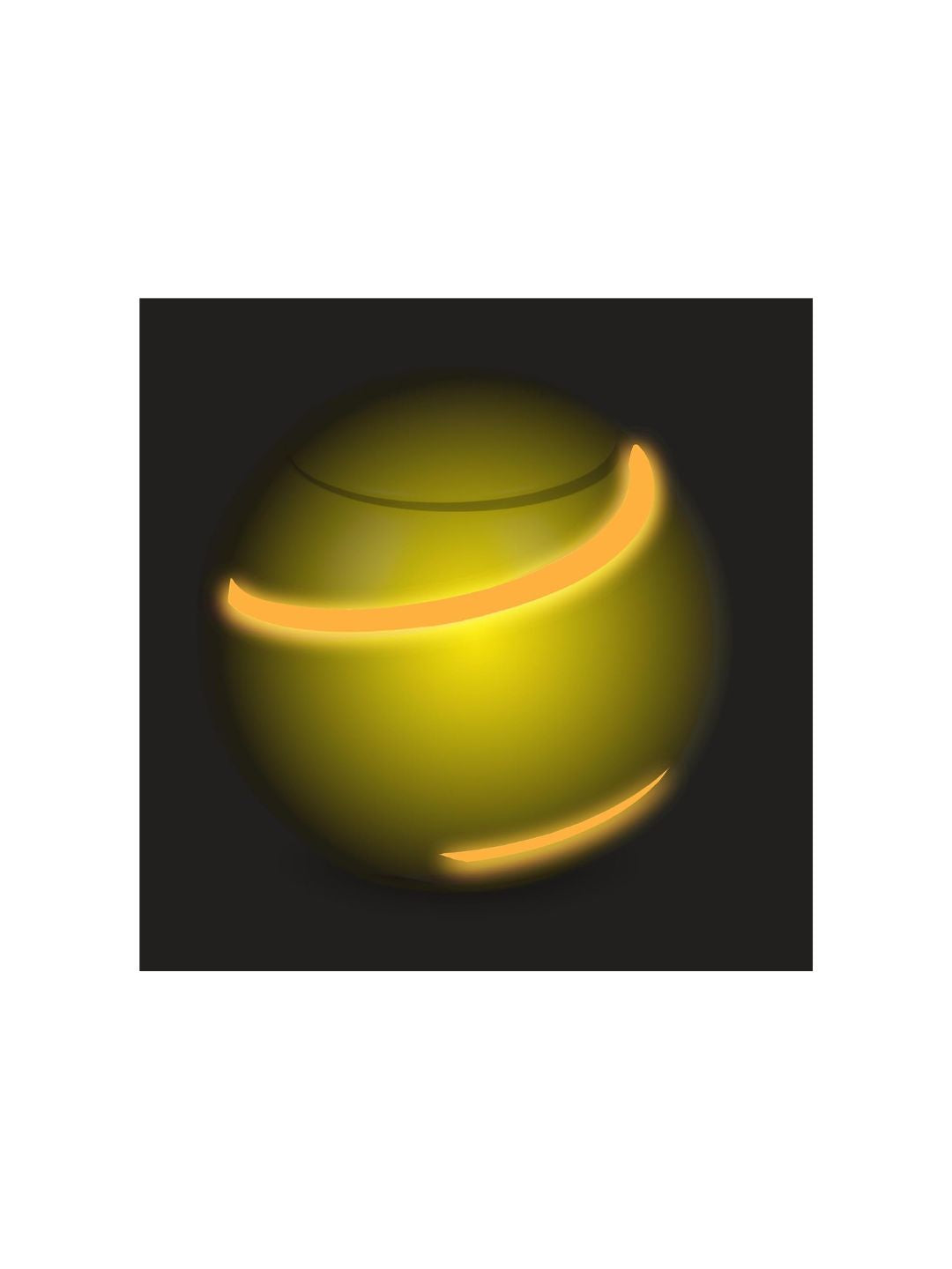 Bopster Spin Ball Spinner Neon colour with Glow in the Dark Groove | Yellow