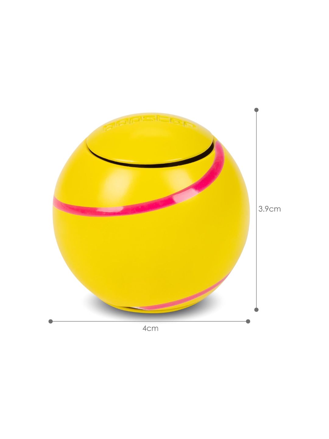 Bopster Spin Ball Spinner Neon colour with Glow in the Dark Groove | Yellow