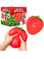 Extra Large Strawberry Squishy Stress Ball, 5-Inch Giant Fruit Fidget Toy, Red, 1 PC