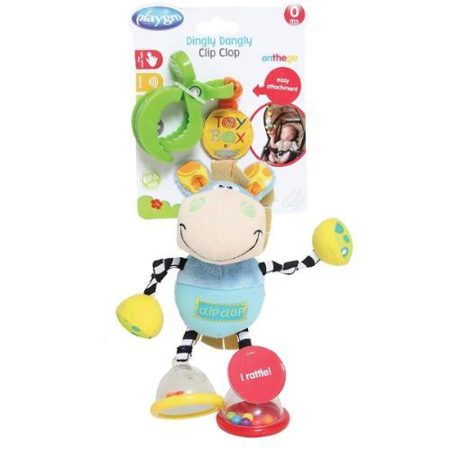 Playgrow - Dingly Dangly Clip Clop – Engaging Stroller Baby Toy for Development and Sensory Plush