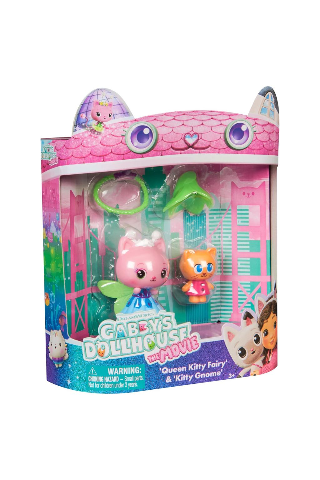 Queen Kitty Fairy & Kitty Gnome Figure Set with 2 Accessories [6072884] الصورة الرئيسية