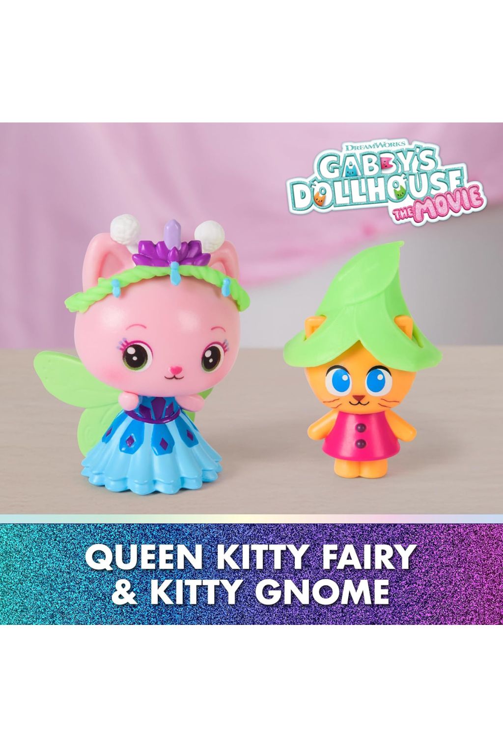 Queen Kitty Fairy & Kitty Gnome Figure Set with 2 Accessories [6072884]