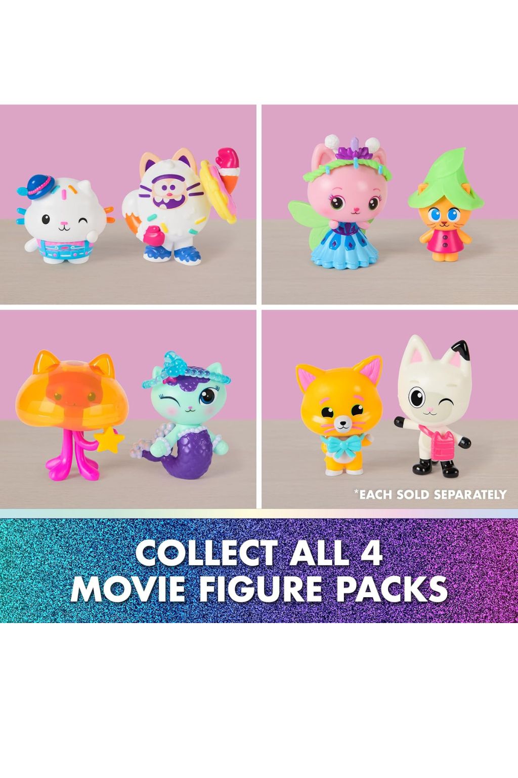 Queen Kitty Fairy & Kitty Gnome Figure Set with 2 Accessories [6072884]