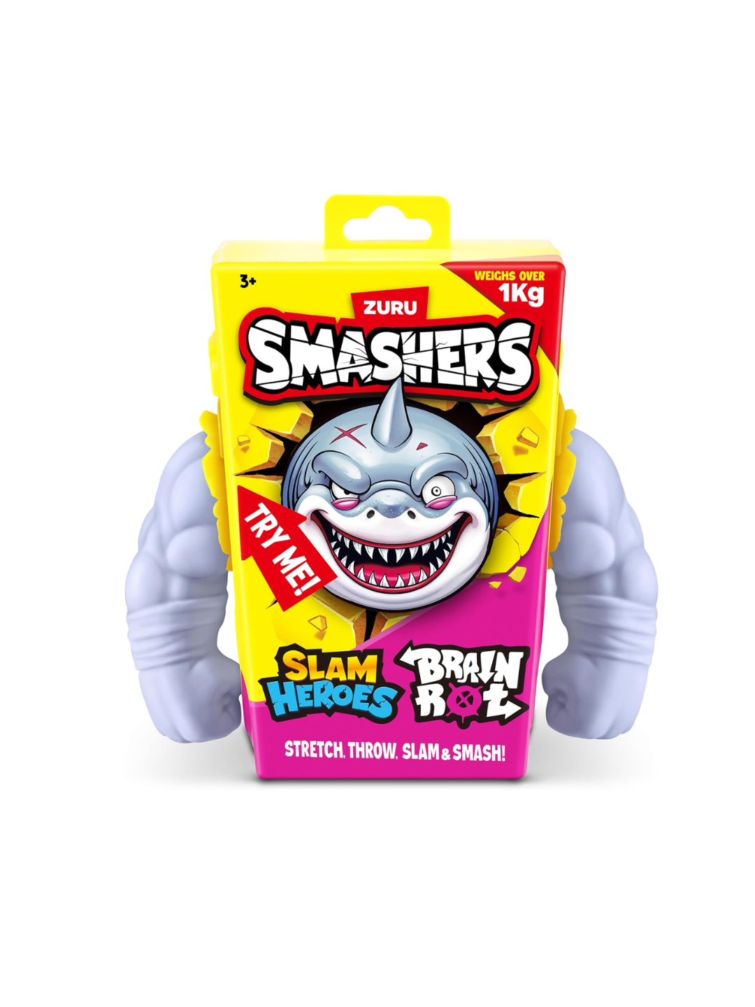 ZURU Smashers Slam Heroes Brain Rot Action Figure – Super Stretch & Slam – Assorted Characters – 74164