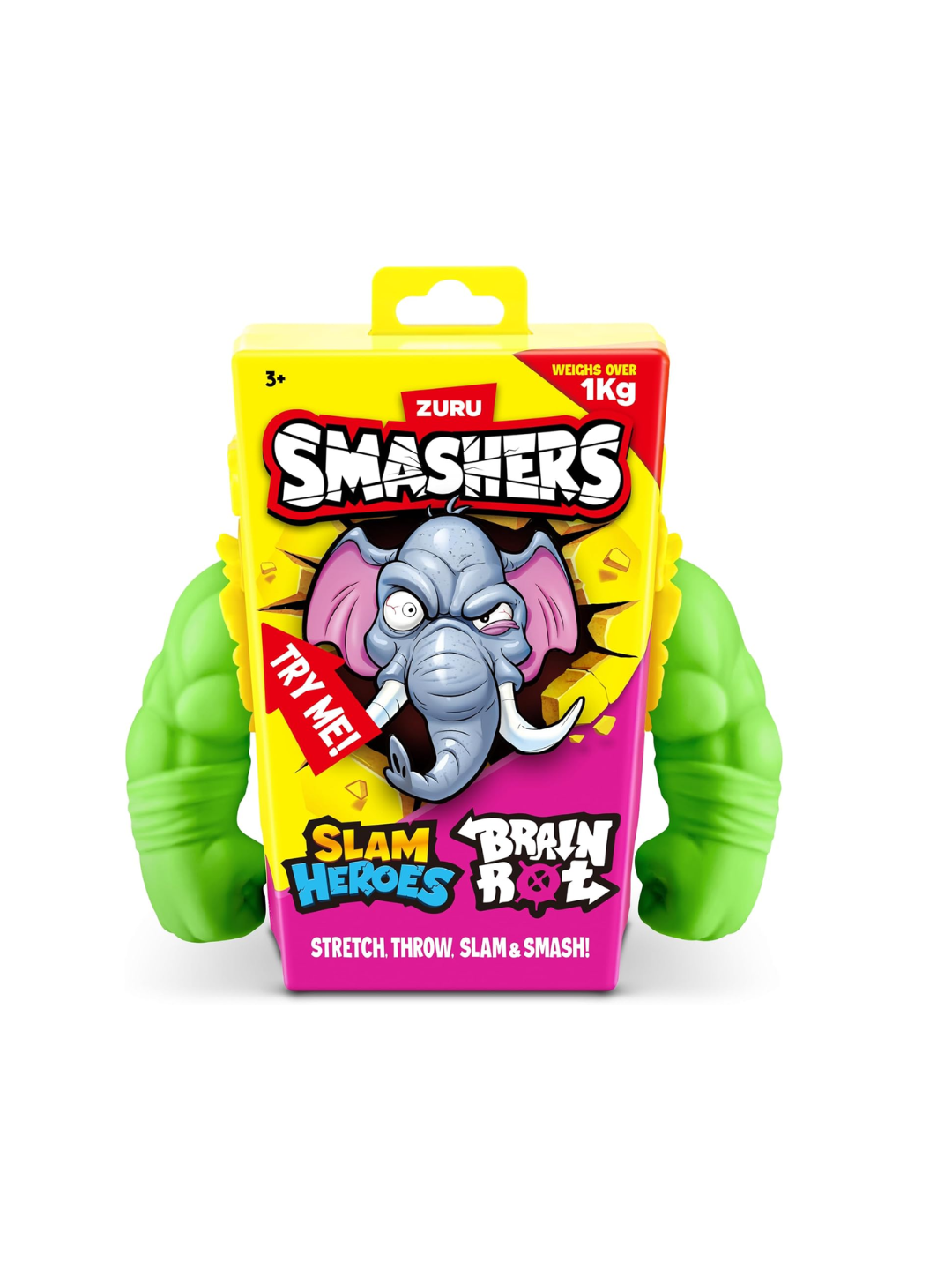 ZURU Smashers Slam Heroes Brain Rot Action Figure – Super Stretch & Slam – Assorted Characters – 74164